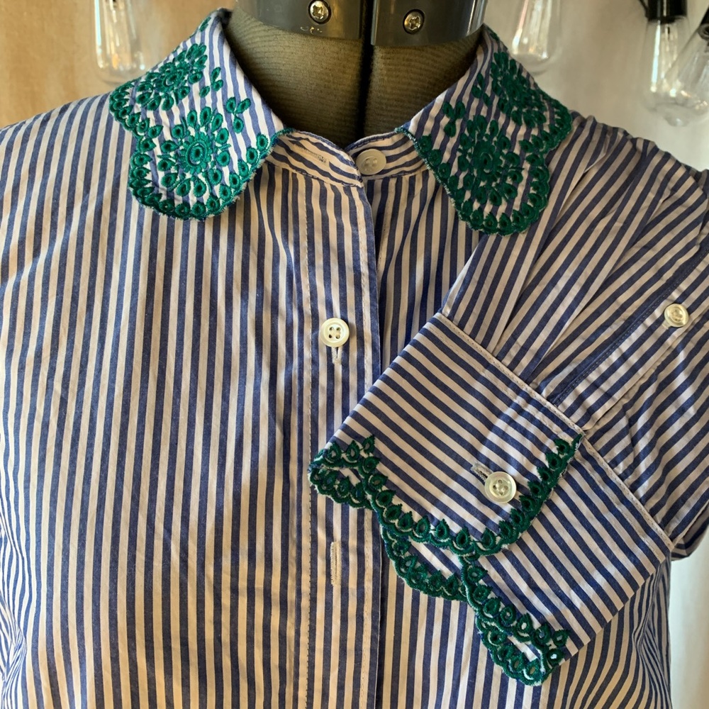 J. Crew women’s embroidered blouse.